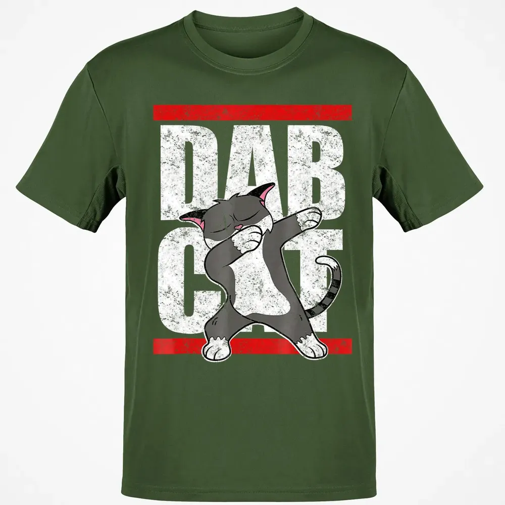 Dab Cat  Dabbing Kitty Feline Pet Distressed Classic Unisex T-Shirt - 7