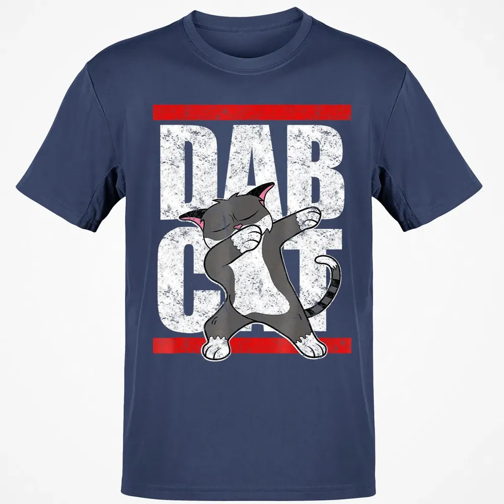 Dab Cat  Dabbing Kitty Feline Pet Distressed Classic Unisex T-Shirt - 8