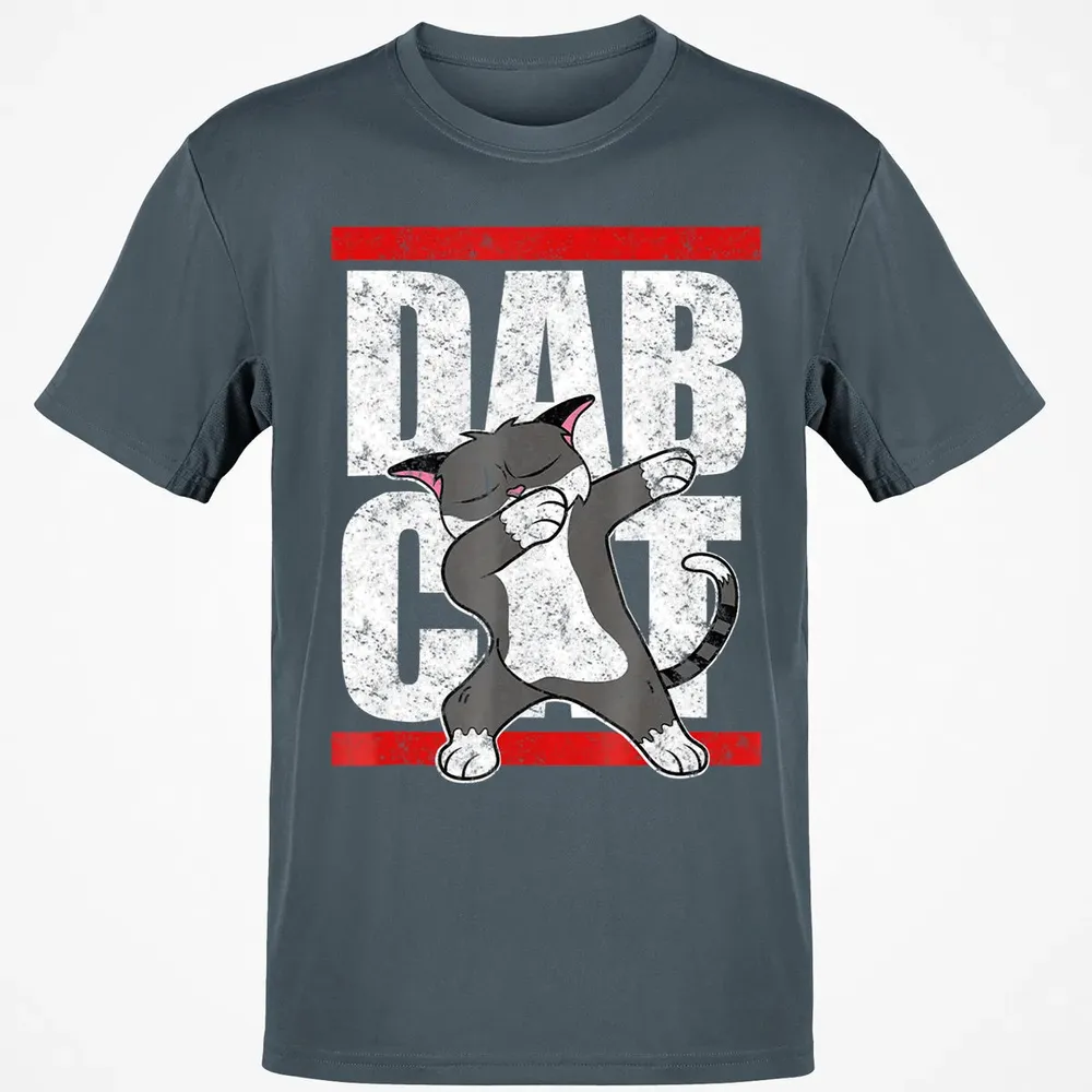 Dab Cat  Dabbing Kitty Feline Pet Distressed Classic Unisex T-Shirt - 4