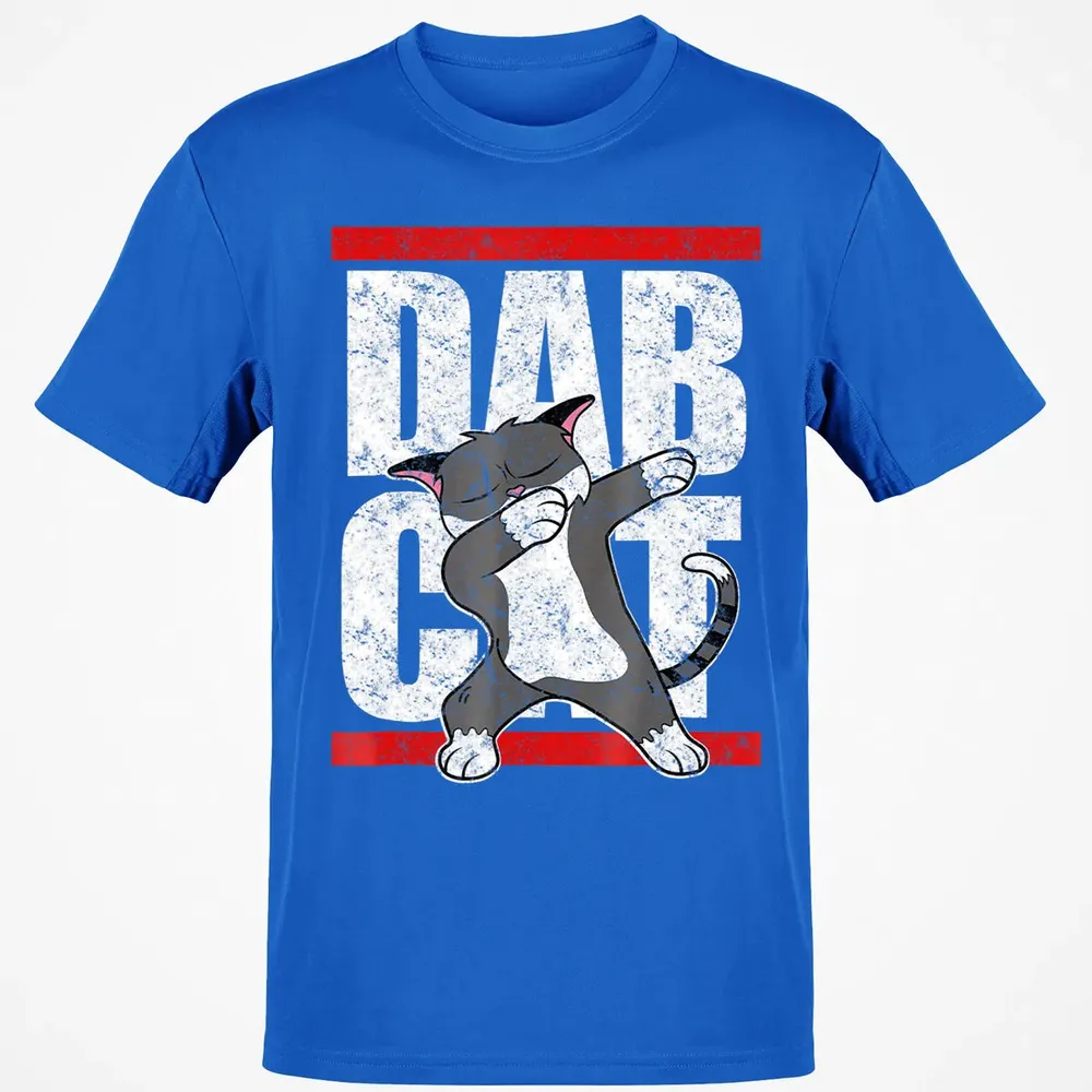 Dab Cat  Dabbing Kitty Feline Pet Distressed Classic Unisex T-Shirt - 12