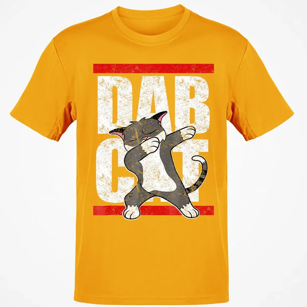 Dab Cat  Dabbing Kitty Feline Pet Distressed Classic Unisex T-Shirt - 5