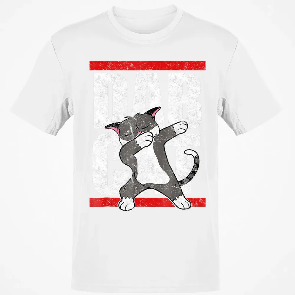 Dab Cat  Dabbing Kitty Feline Pet Distressed Classic Unisex T-Shirt - 13