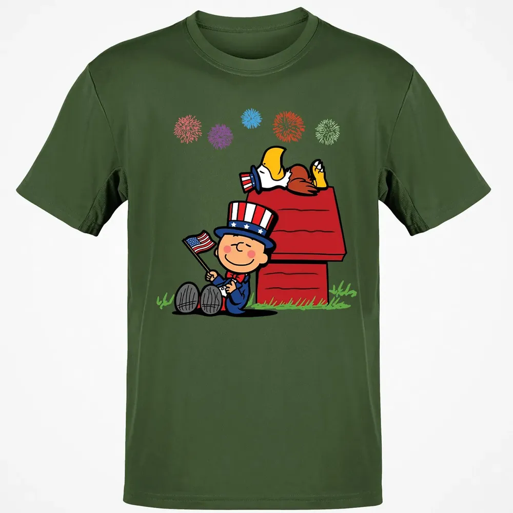Sleeping Murica Classic Unisex T-Shirt - 7