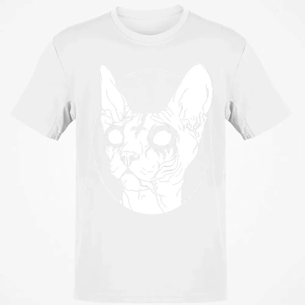 Black Metal Sphynx Cat I Goth and Death Metal Classic Unisex T-Shirt - 13