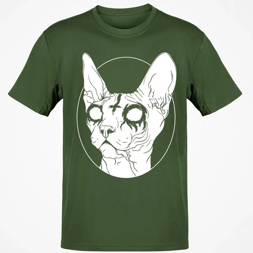 Black Metal Sphynx Cat I Goth and Death Metal Classic Unisex T-Shirt - 7
