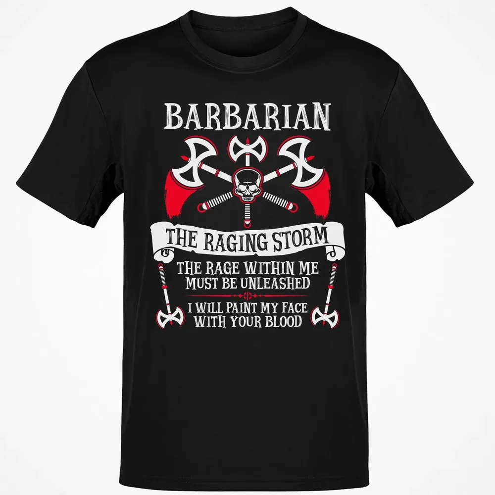 BARBARIAN, THE RAGING STORM  (White) Classic Unisex T-Shirt - 2
