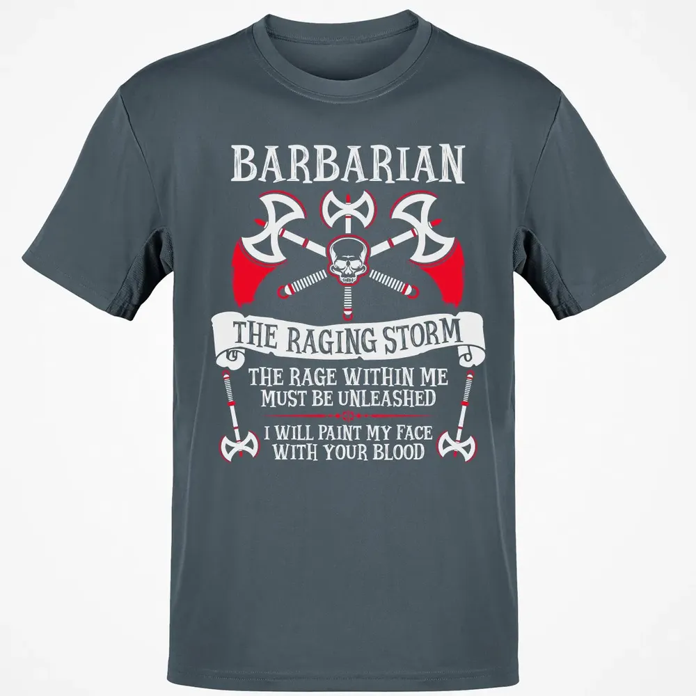 BARBARIAN, THE RAGING STORM  (White) Classic Unisex T-Shirt - 4