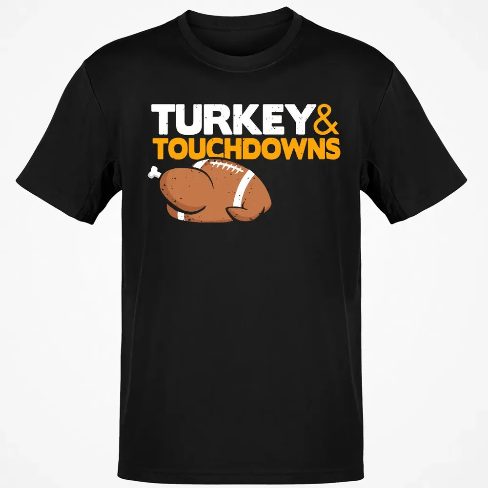 Turkey and Touchdowns Classic Unisex T-Shirt - 2