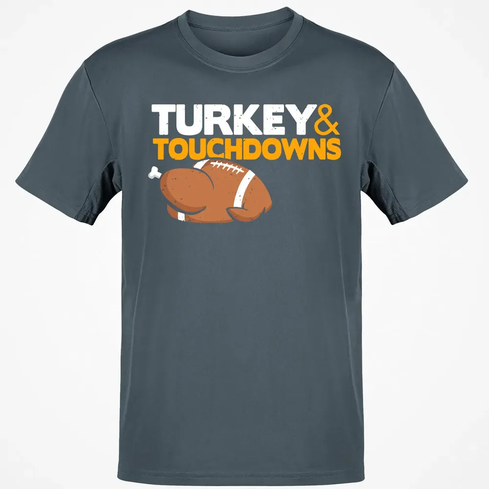 Turkey and Touchdowns Classic Unisex T-Shirt - 4