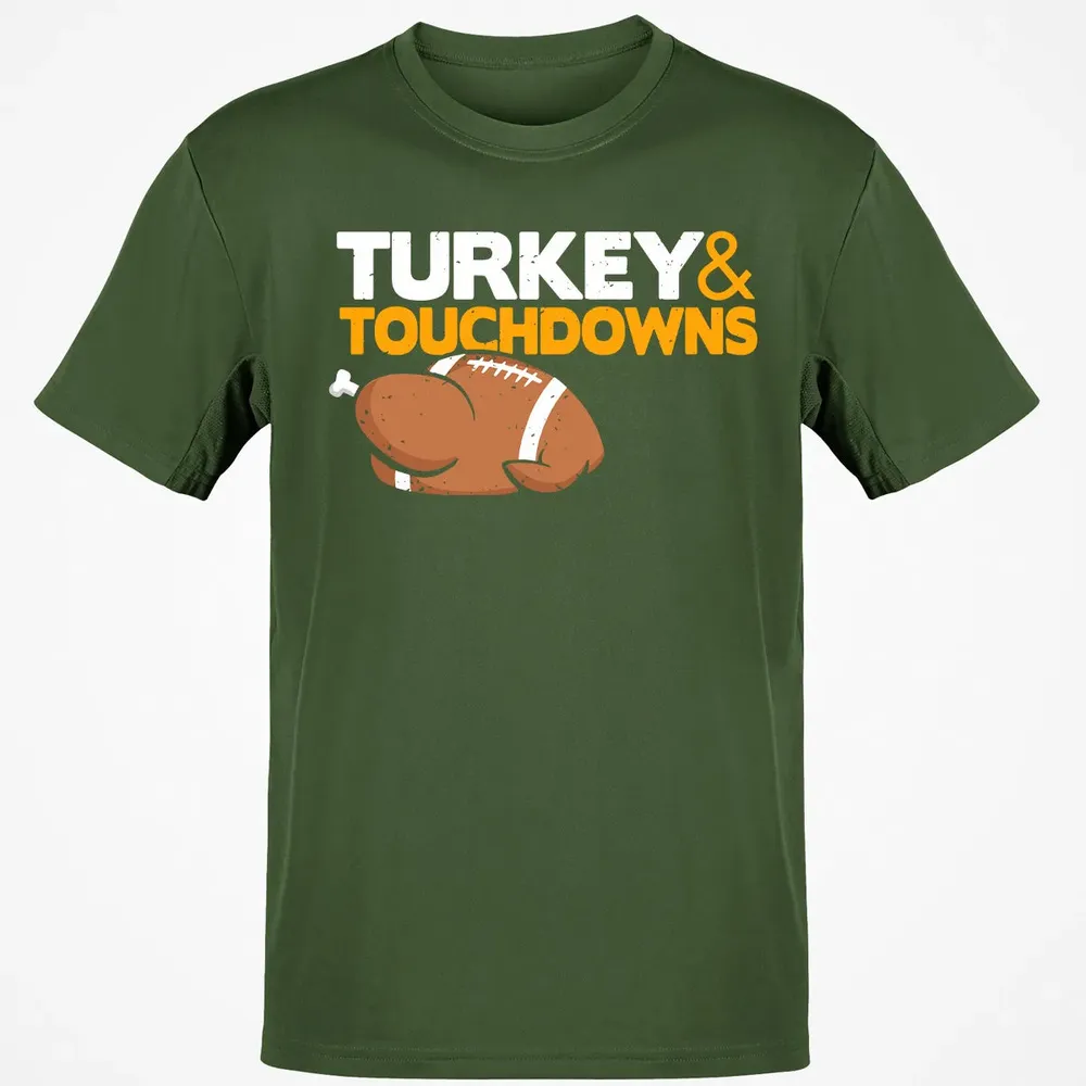 Turkey and Touchdowns Classic Unisex T-Shirt - 7