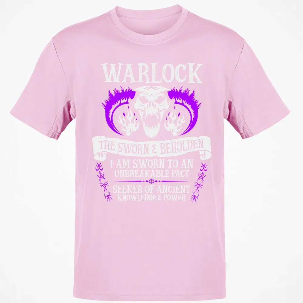 WARLOCK, THE SWORN AND BEHOLDEN   (White Text) Classic Unisex T-Shirt - 6