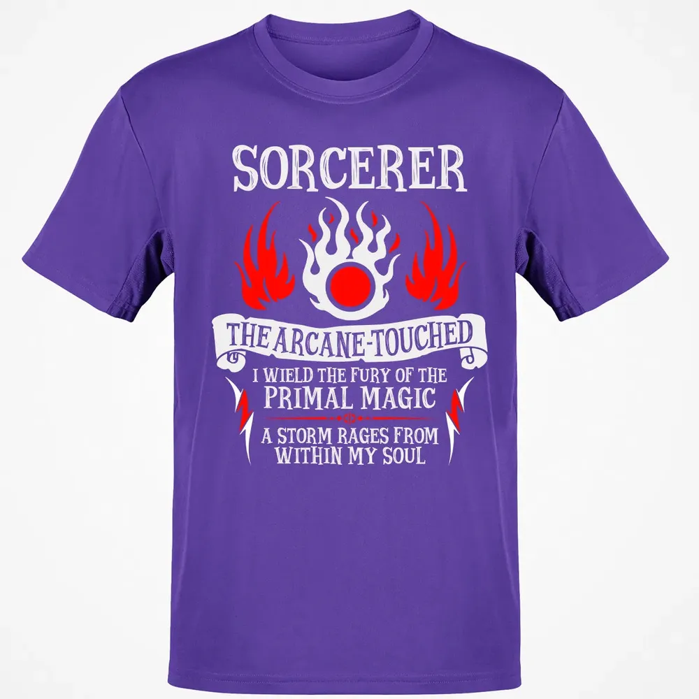 SORCERER, The Arcane Touched  (White Text) Classic Unisex T-Shirt - 10