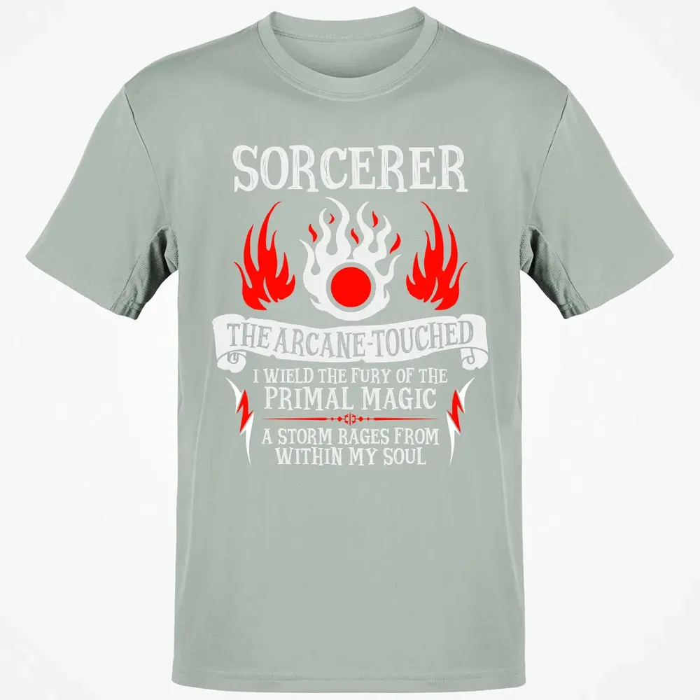 SORCERER, The Arcane Touched  (White Text) Classic Unisex T-Shirt - 3