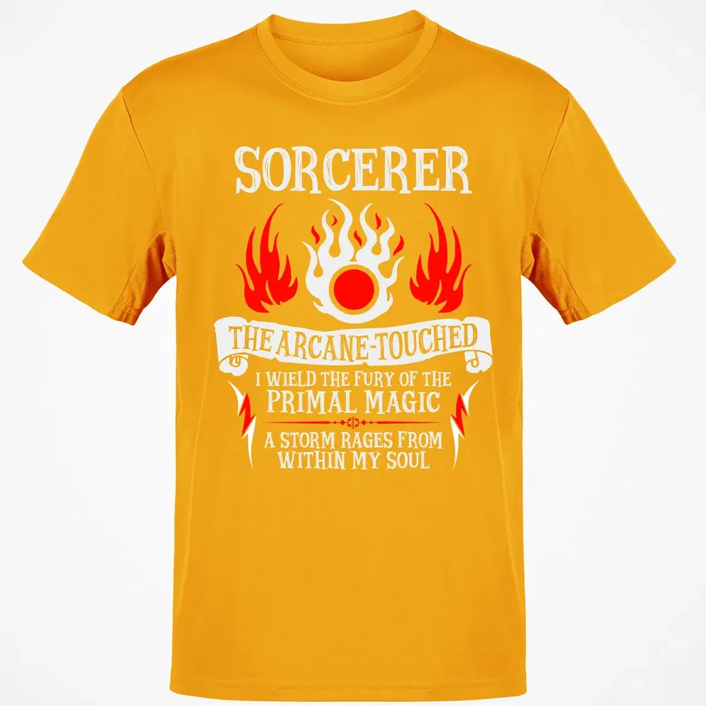 SORCERER, The Arcane Touched  (White Text) Classic Unisex T-Shirt - 5