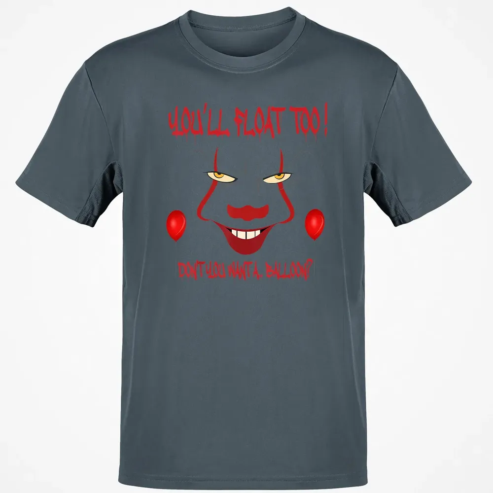 Scary Clown Face Horror Halloween Costume  Float Too Classic Unisex T-Shirt - 4