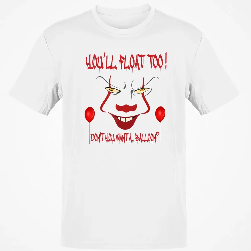 Scary Clown Face Horror Halloween Costume  Float Too Classic Unisex T-Shirt - 13