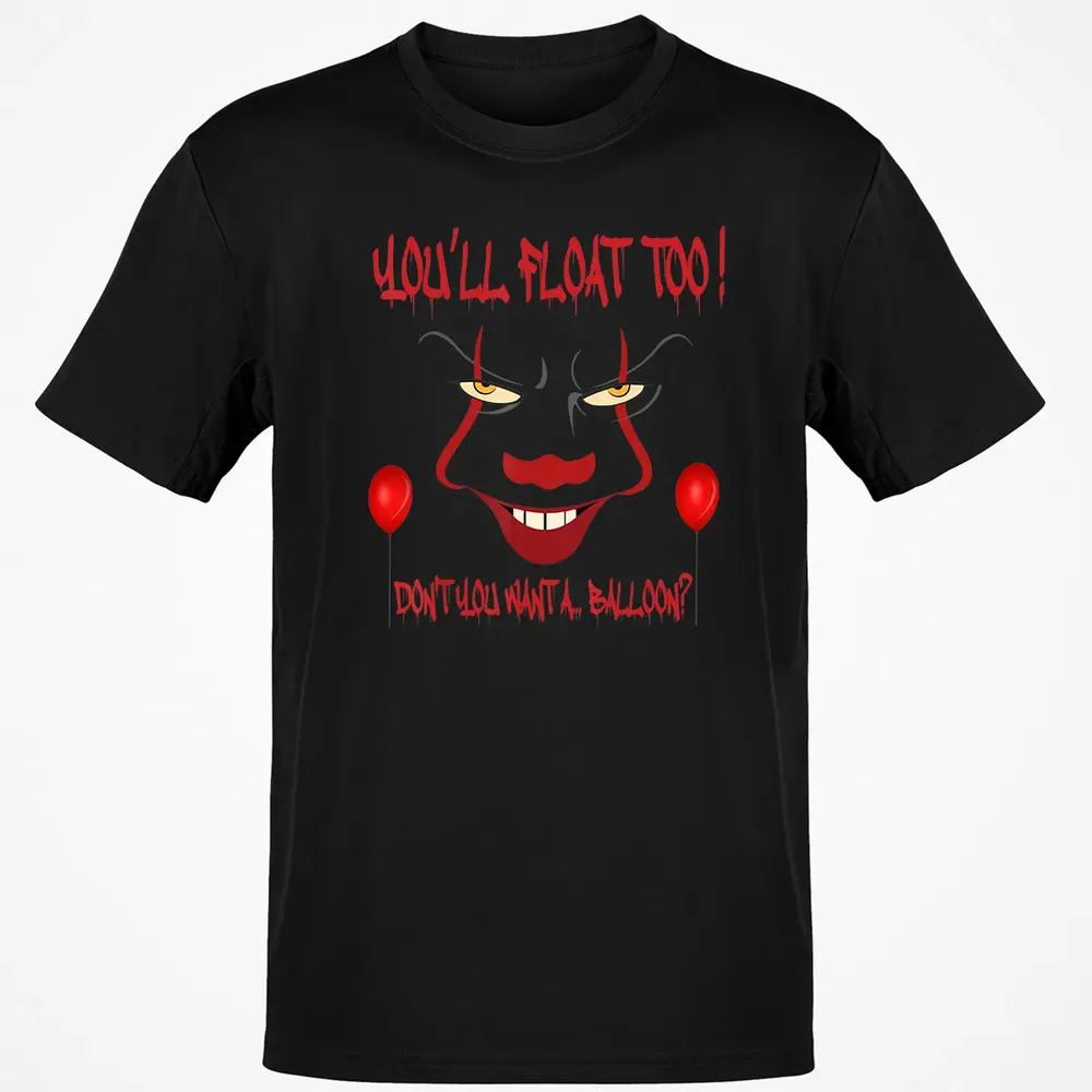 Scary Clown Face Horror Halloween Costume  Float Too Classic Unisex T-Shirt - 2