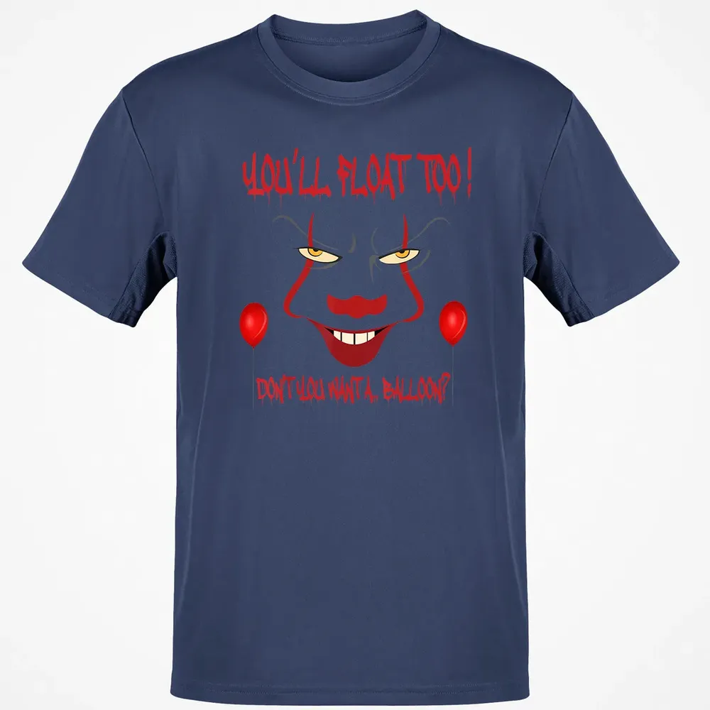 Scary Clown Face Horror Halloween Costume  Float Too Classic Unisex T-Shirt - 8