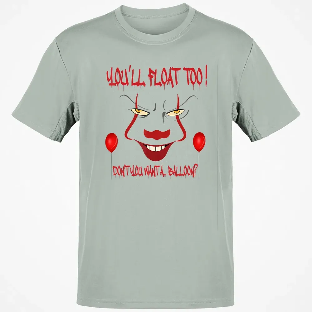 Scary Clown Face Horror Halloween Costume  Float Too Classic Unisex T-Shirt - 3