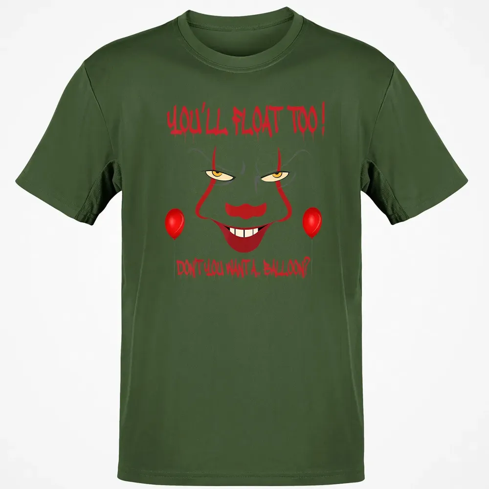 Scary Clown Face Horror Halloween Costume  Float Too Classic Unisex T-Shirt - 7