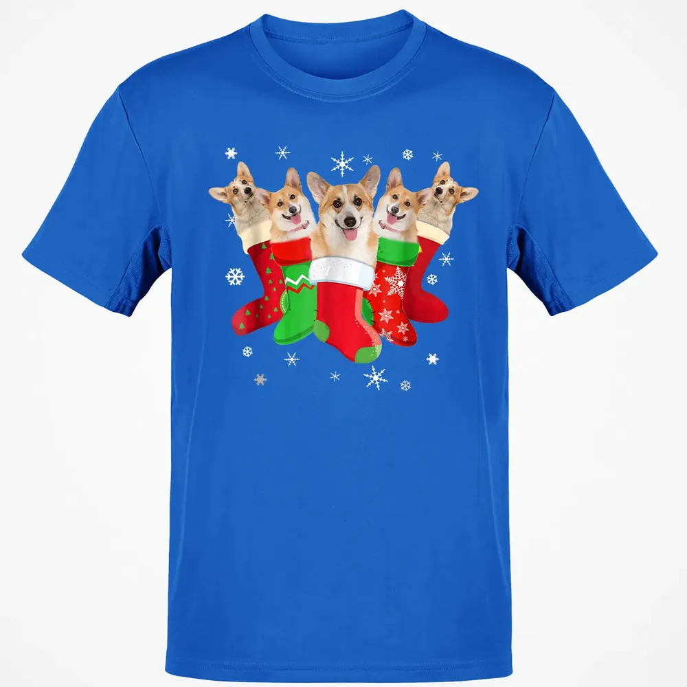 Corgi Christmas Socks Classic Unisex T-Shirt - 12