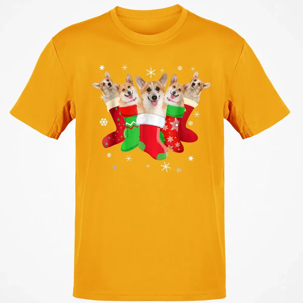 Corgi Christmas Socks Classic Unisex T-Shirt - 5