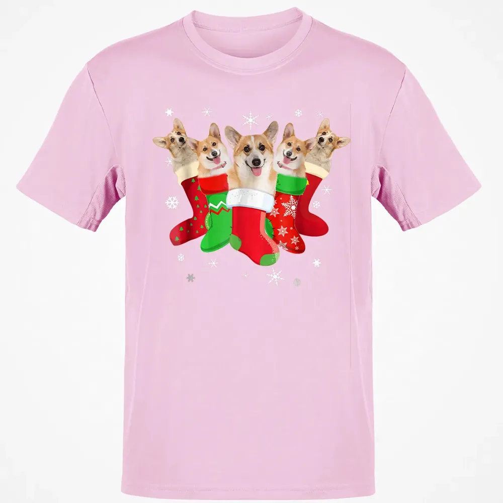 Corgi Christmas Socks Classic Unisex T-Shirt - 6