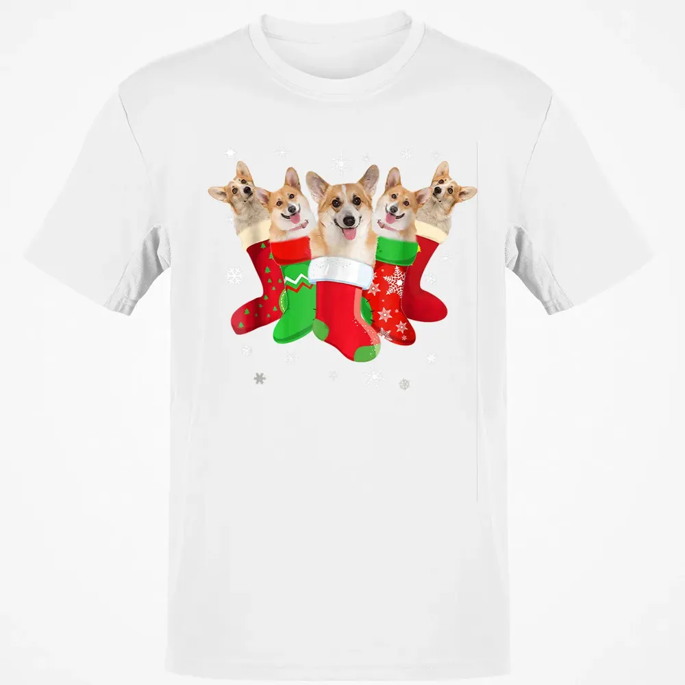 Corgi Christmas Socks Classic Unisex T-Shirt - 13