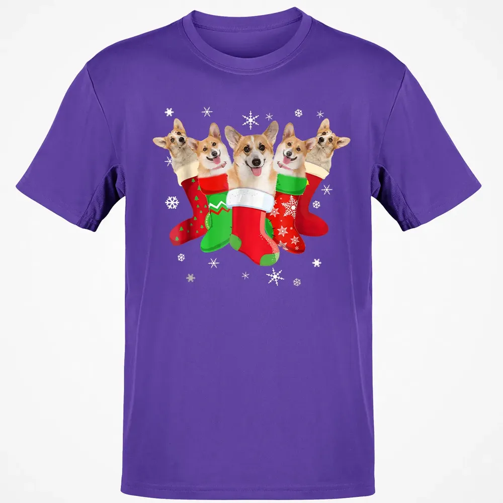 Corgi Christmas Socks Classic Unisex T-Shirt - 10