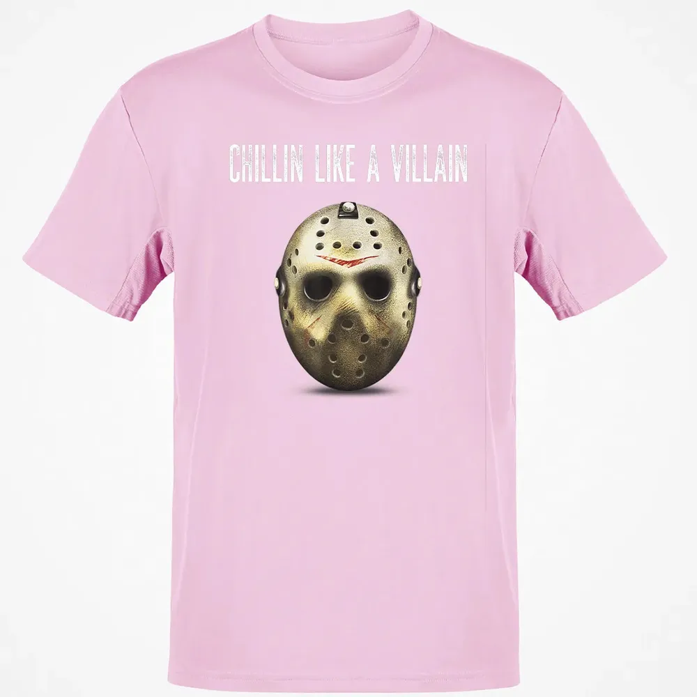 Chillin Like A Villain Hockey Mask Funny Horror Movie Classic Unisex T-Shirt - 6