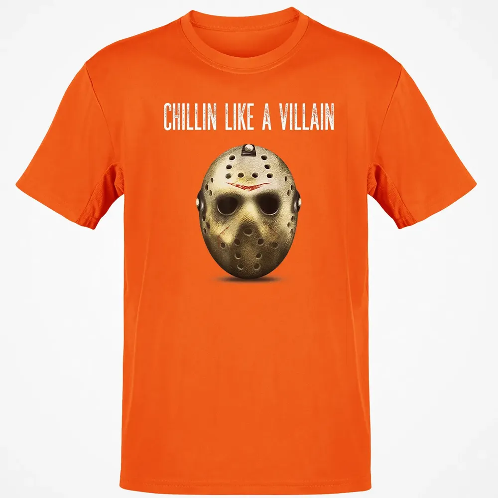 Chillin Like A Villain Hockey Mask Funny Horror Movie Classic Unisex T-Shirt - 9