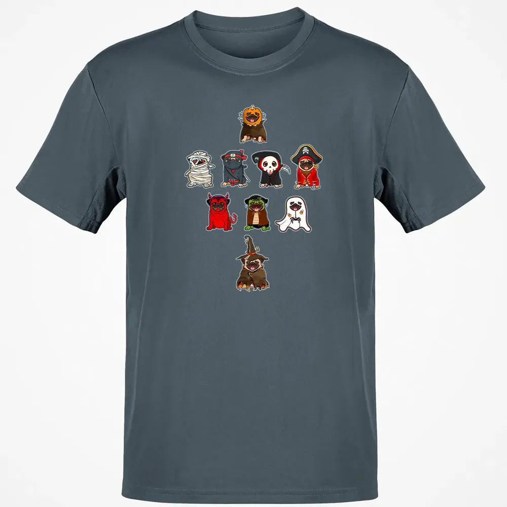Pug Halloween Costume Ninja Witch Dracula Boo Mummy Pirate Classic Unisex T-Shirt - 4