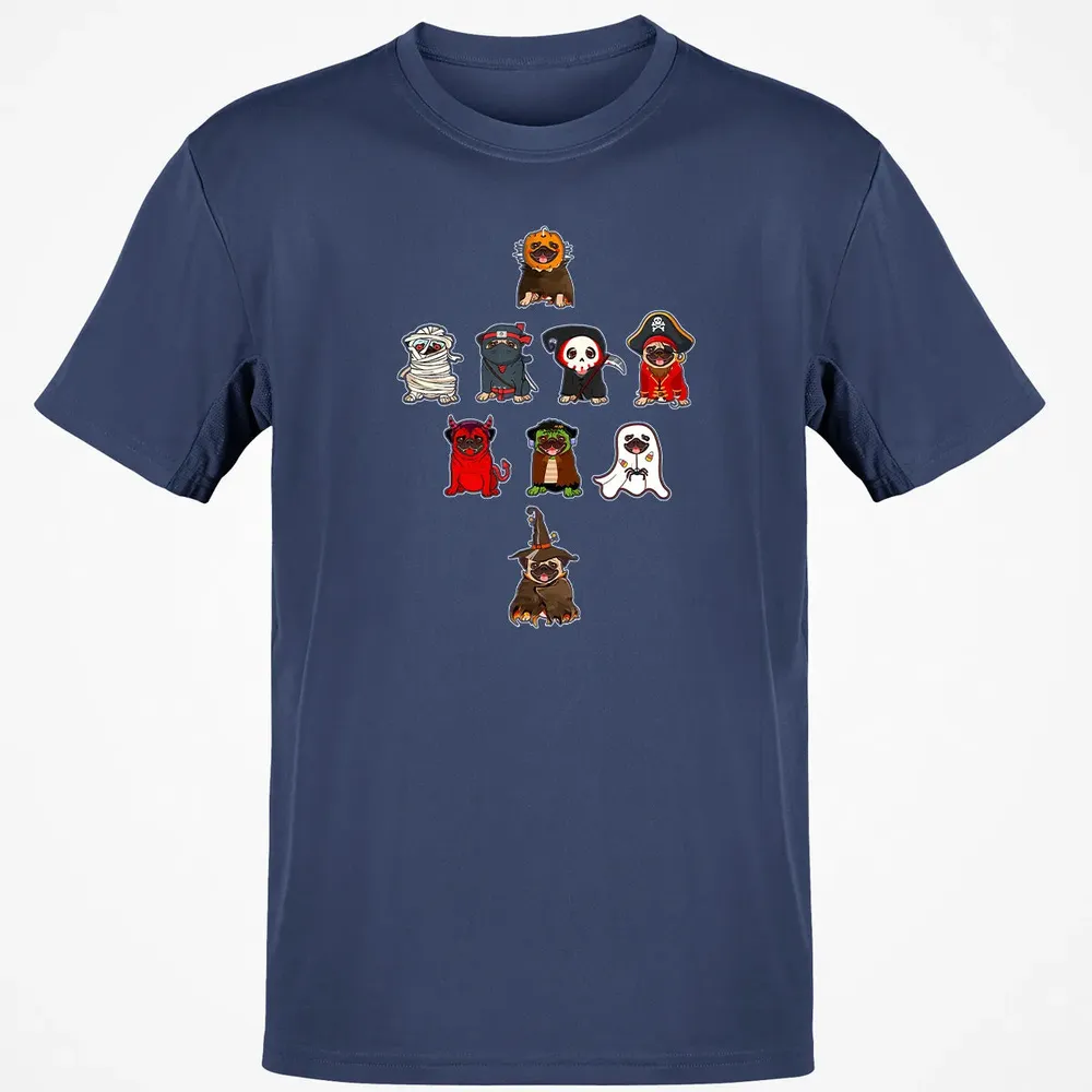 Pug Halloween Costume Ninja Witch Dracula Boo Mummy Pirate Classic Unisex T-Shirt - 8