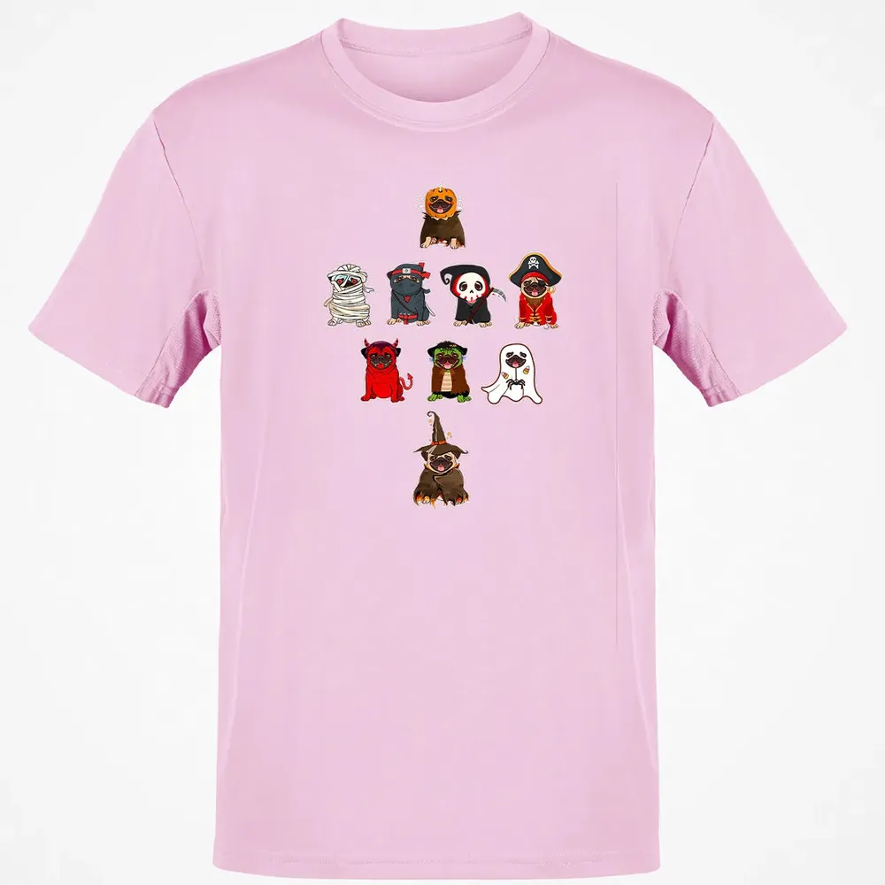 Pug Halloween Costume Ninja Witch Dracula Boo Mummy Pirate Classic Unisex T-Shirt - 6