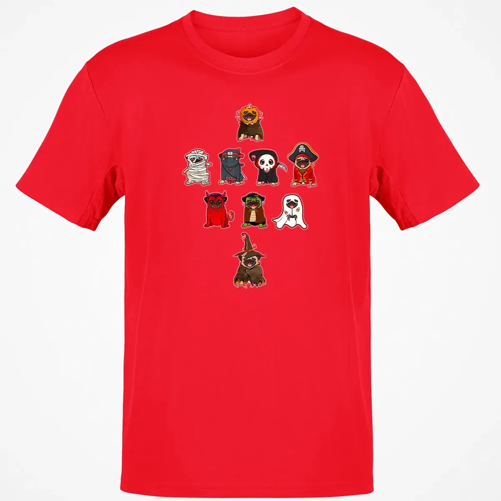 Pug Halloween Costume Ninja Witch Dracula Boo Mummy Pirate Classic Unisex T-Shirt - 11