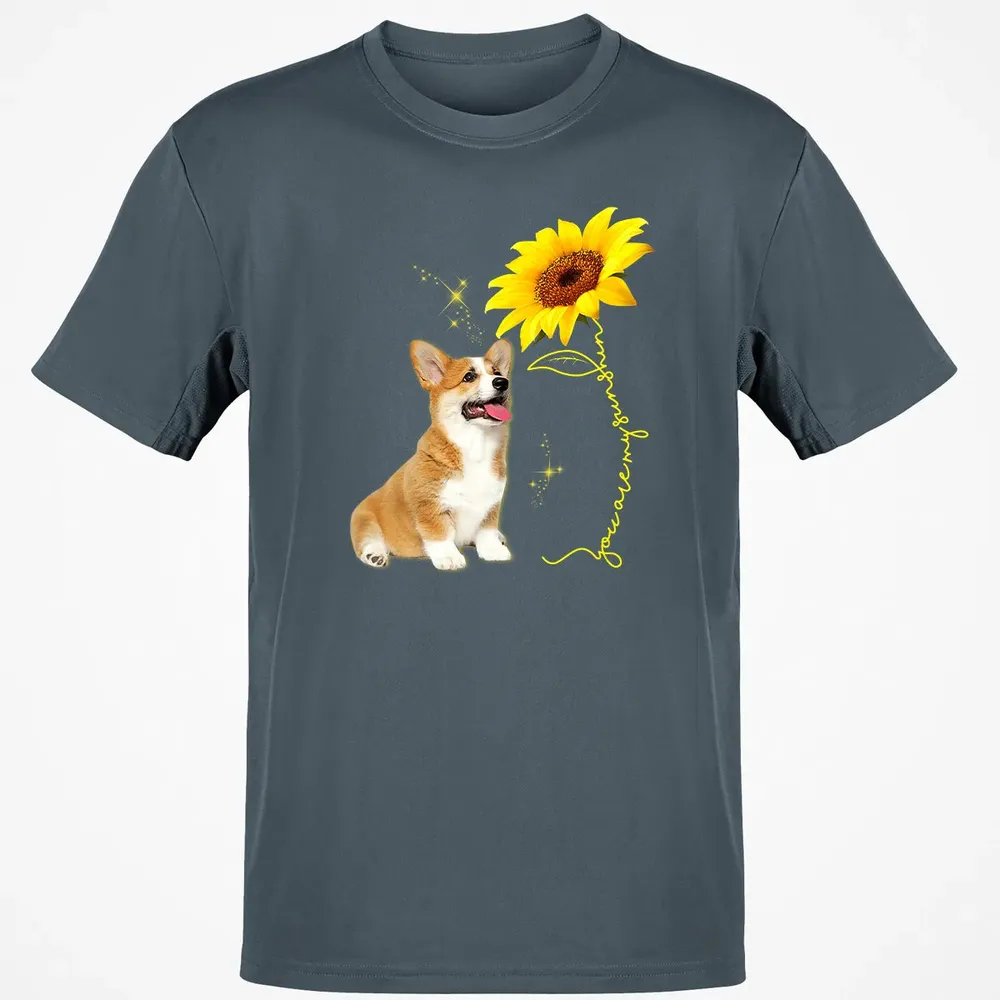 You Are My Sunshine Sunflower Corgi Lover Classic Unisex T-Shirt - 4