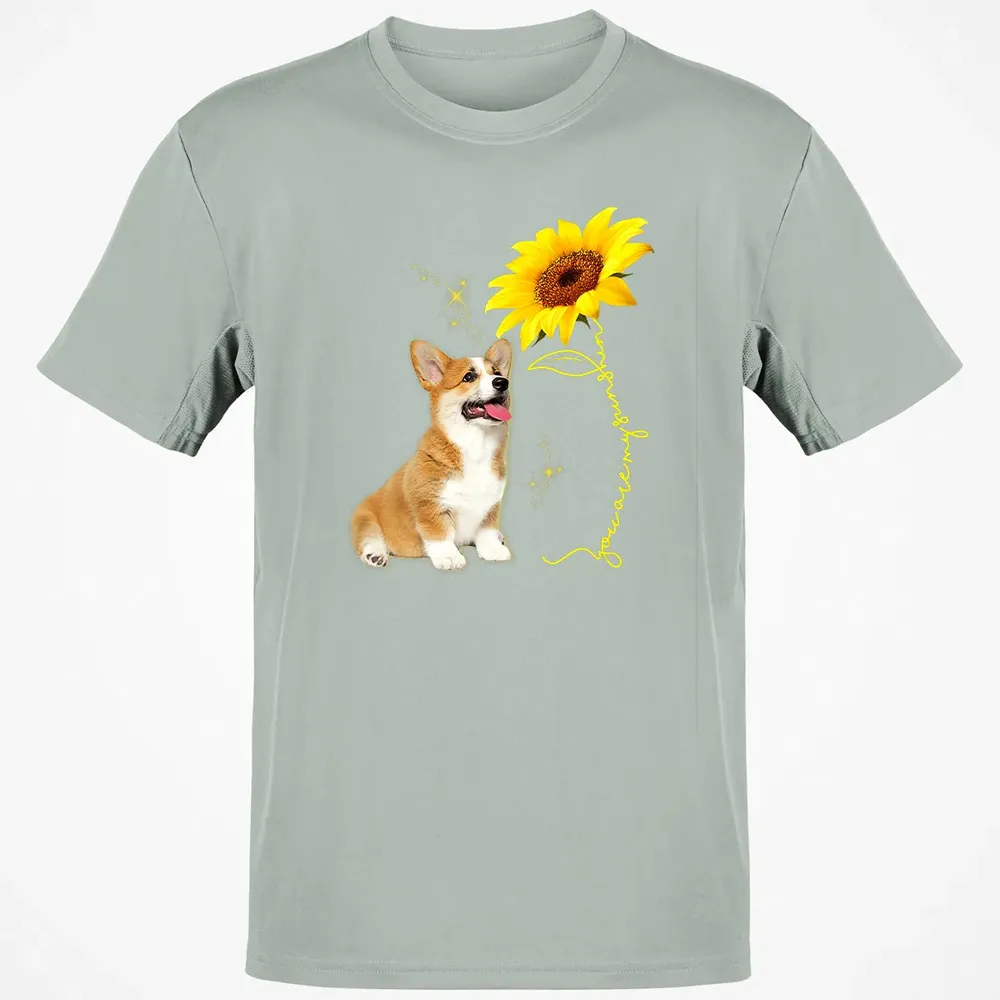 You Are My Sunshine Sunflower Corgi Lover Classic Unisex T-Shirt - 3