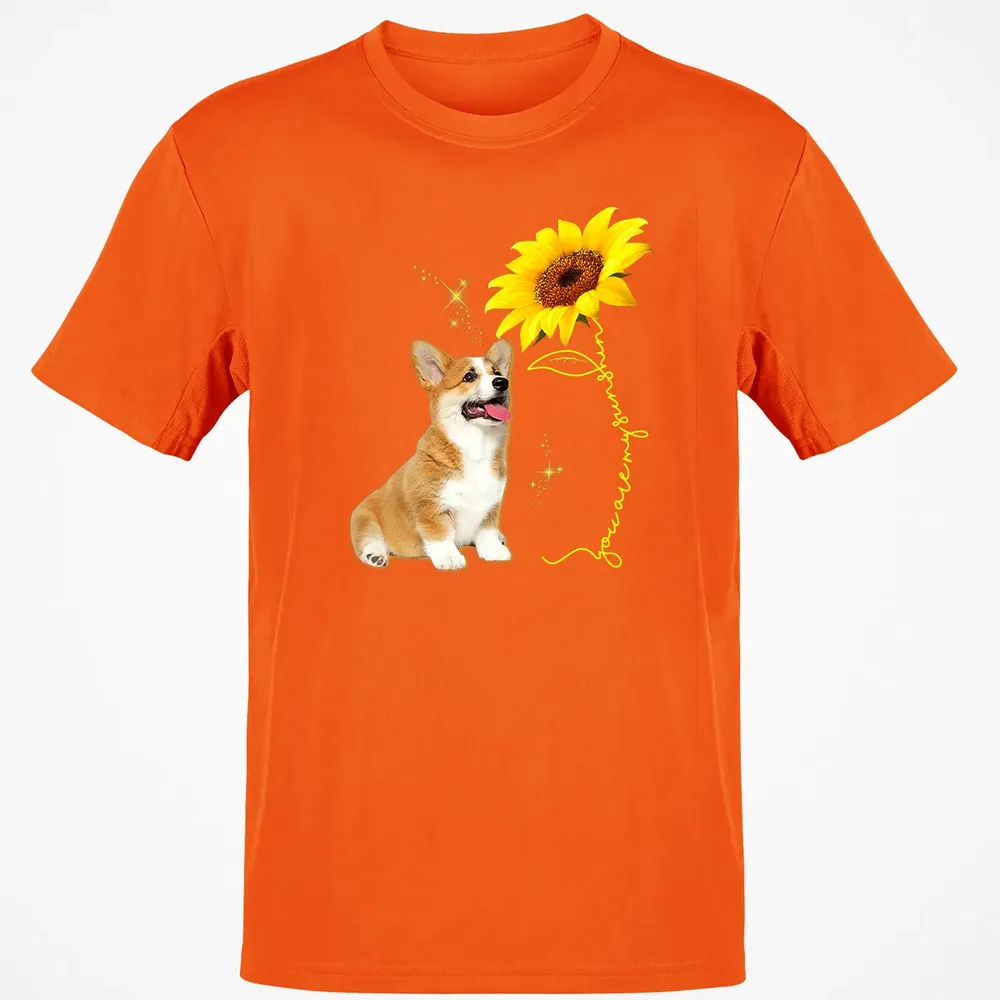 You Are My Sunshine Sunflower Corgi Lover Classic Unisex T-Shirt - 9