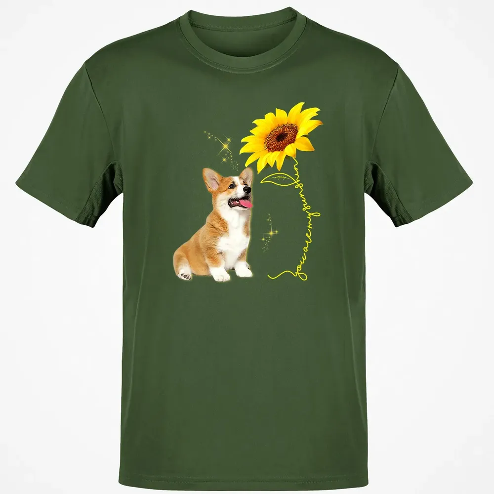 You Are My Sunshine Sunflower Corgi Lover Classic Unisex T-Shirt - 7