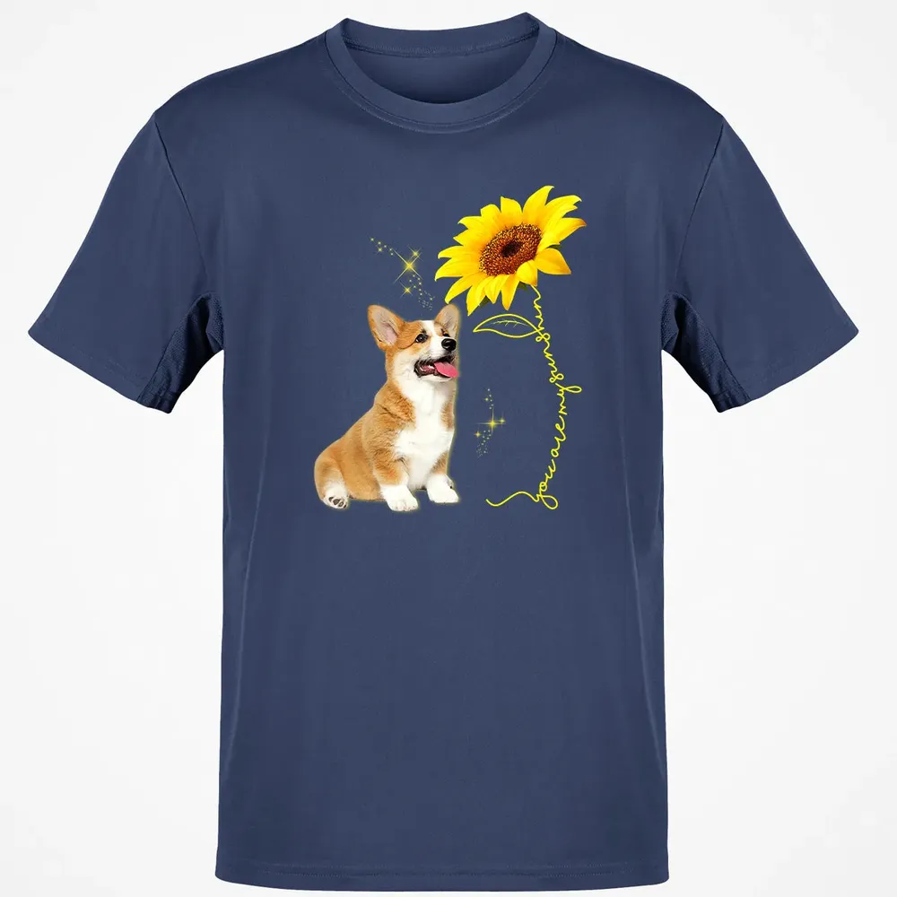 You Are My Sunshine Sunflower Corgi Lover Classic Unisex T-Shirt - 8