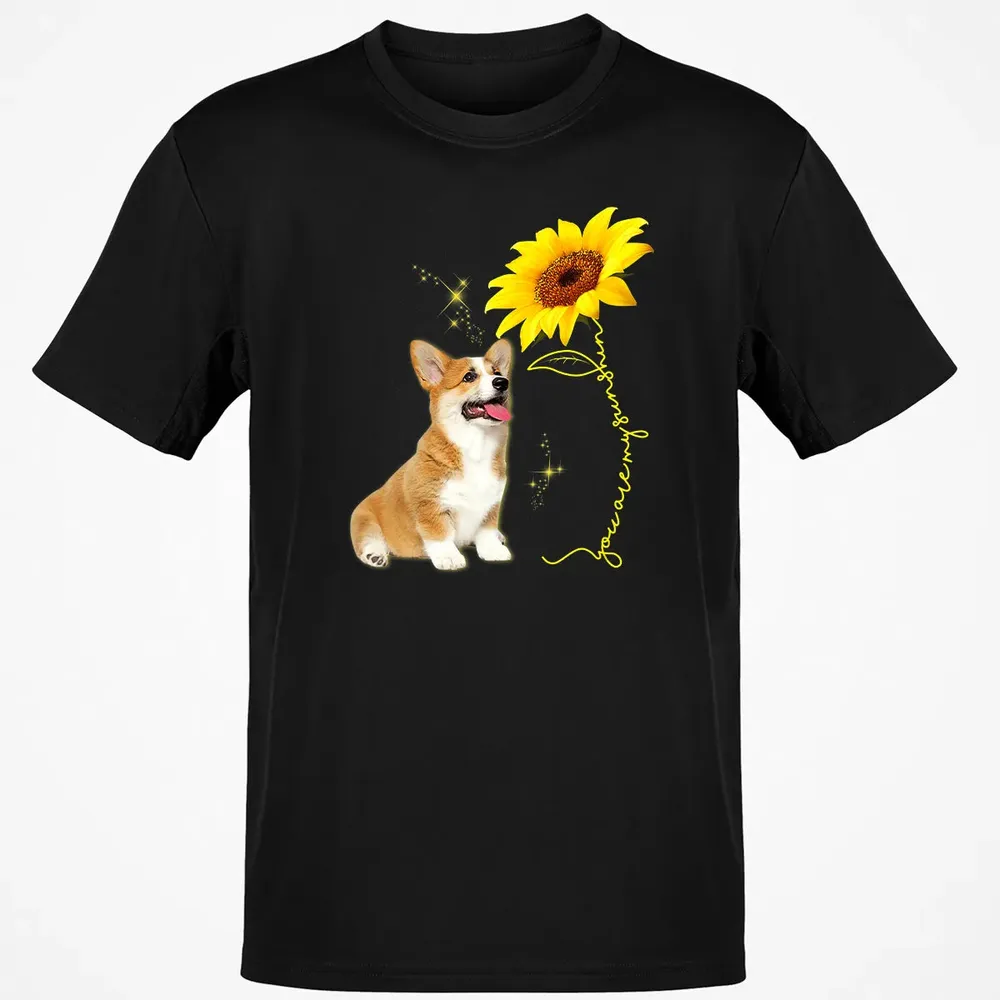 You Are My Sunshine Sunflower Corgi Lover Classic Unisex T-Shirt - 2
