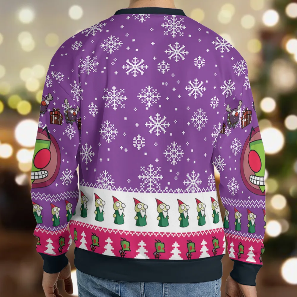 Power For Santa Invader Zim Ugly Christmas Sweatshirt - 2