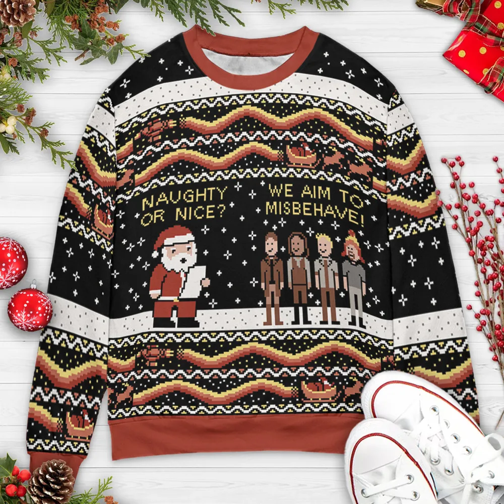 We Aim to Misbehave Firefly Ugly Christmas Sweatshirt - 3