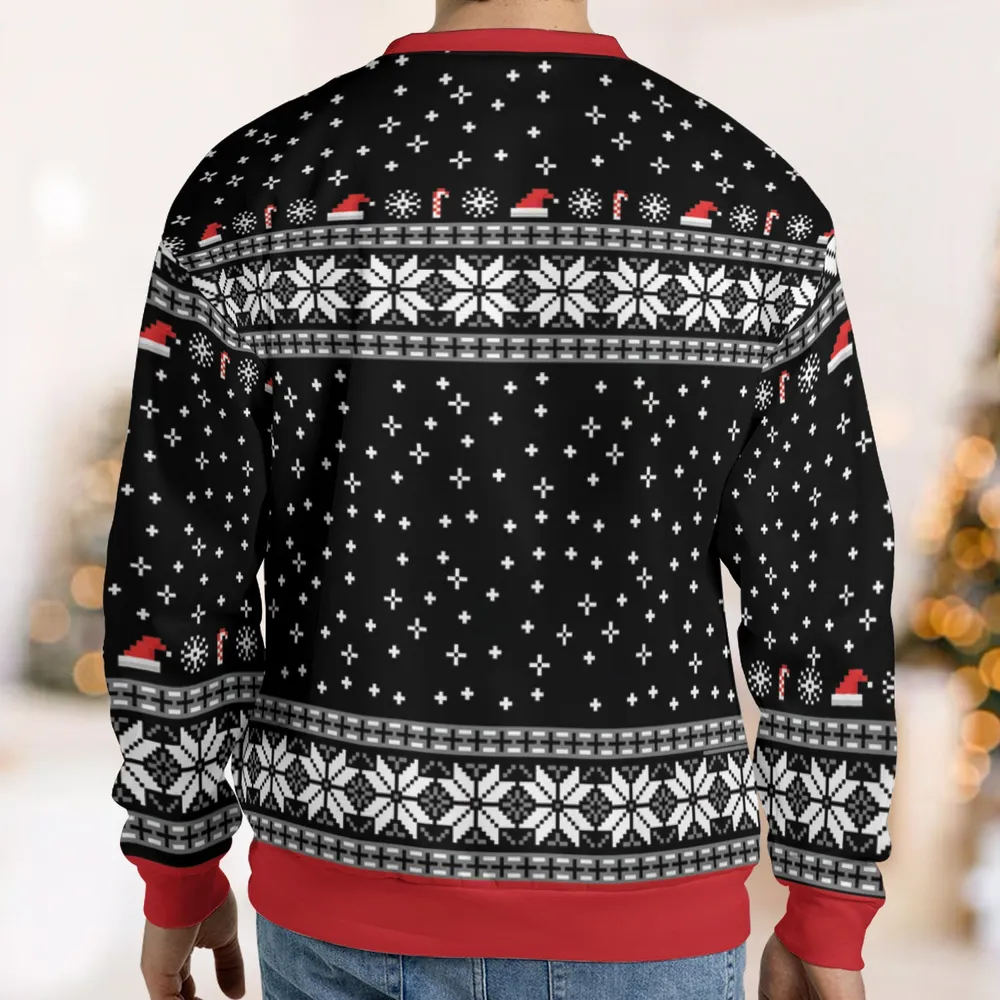 Rebel Without a Cause Rebel Without a Claus Ugly Christmas Sweatshirt - 2