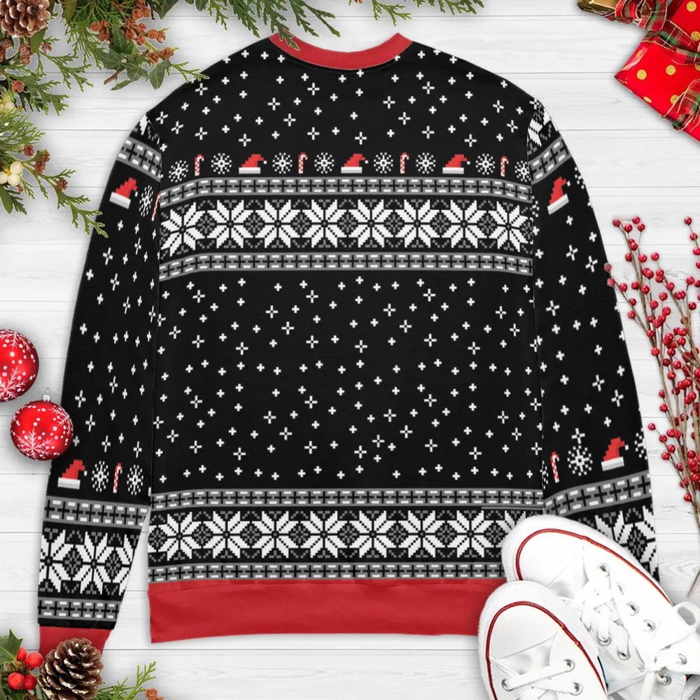 Rebel Without a Cause Rebel Without a Claus Ugly Christmas Sweatshirt - 4