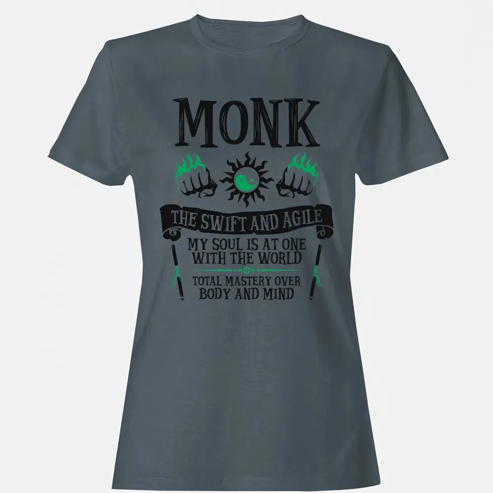MONK, THE SWIFT AND AGILE (Black) Women's T-shirt - 3
