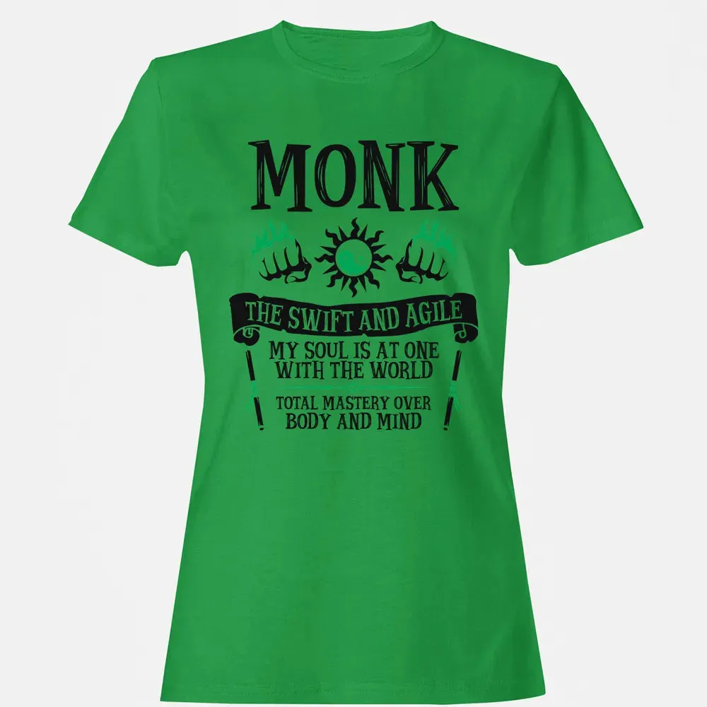 MONK, THE SWIFT AND AGILE (Black) Women's T-shirt - 7