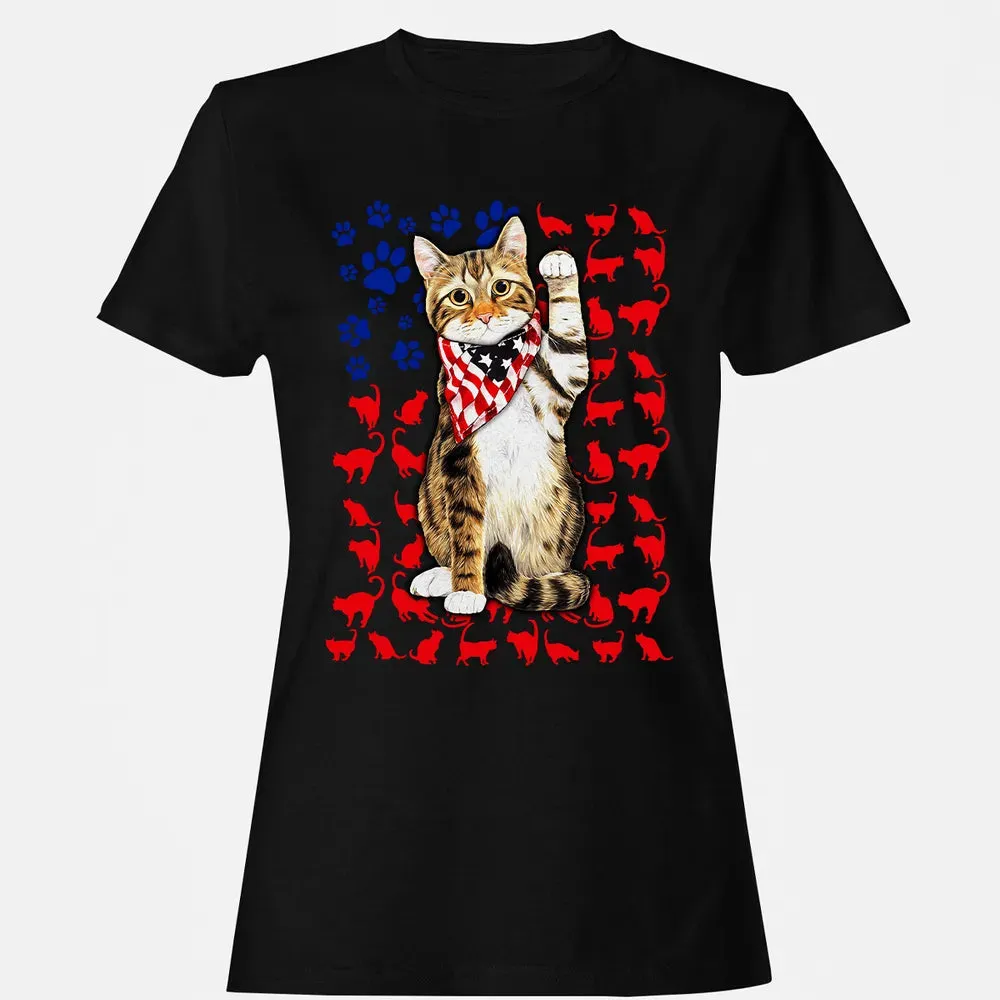 Cat 4th of July Women's T-shirt - 16