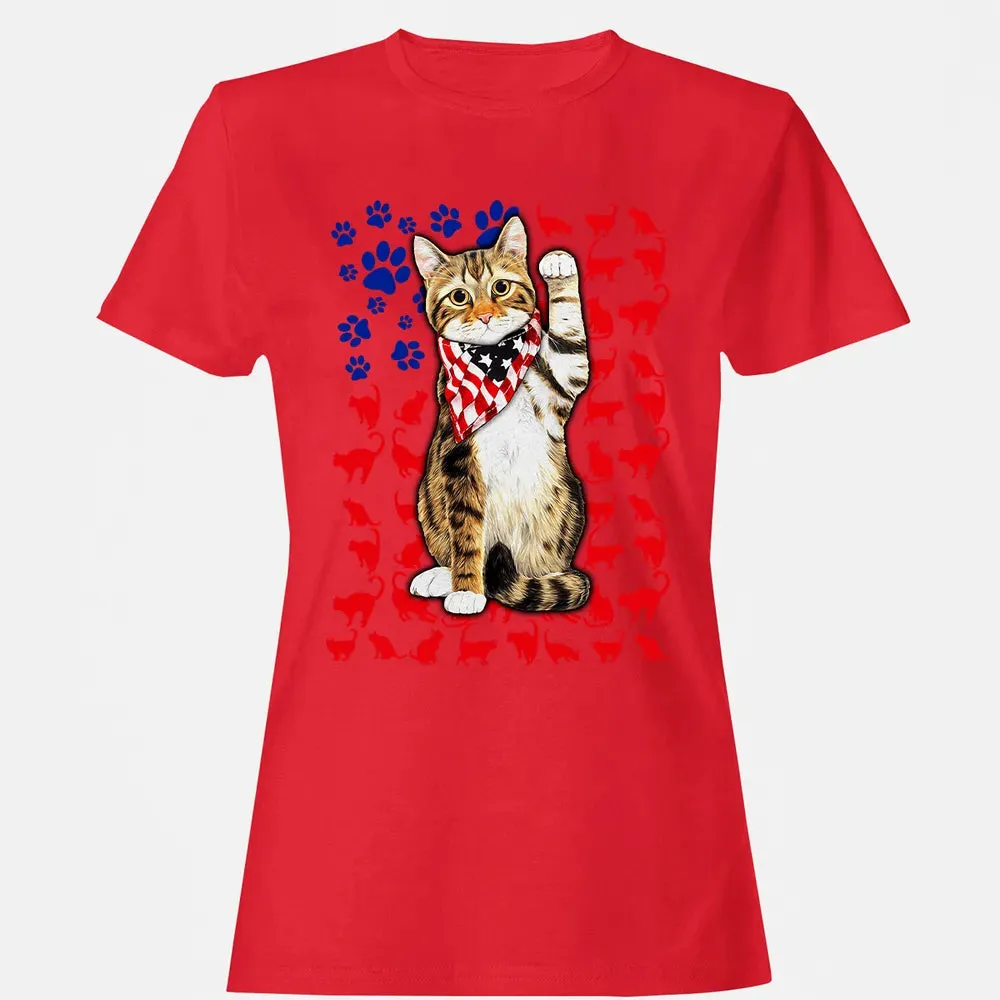 Cat 4th of July Women's T-shirt - 13