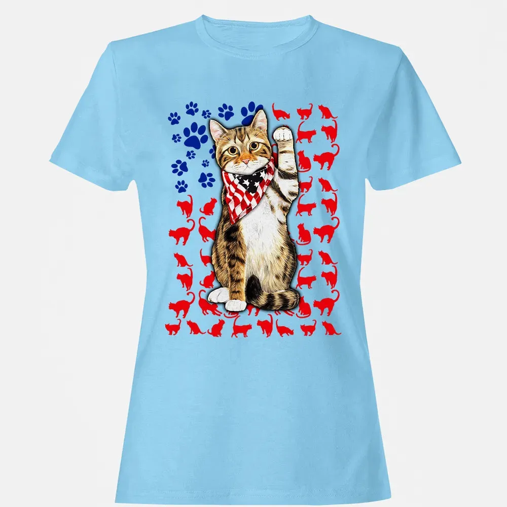 Cat 4th of July Women's T-shirt - 8